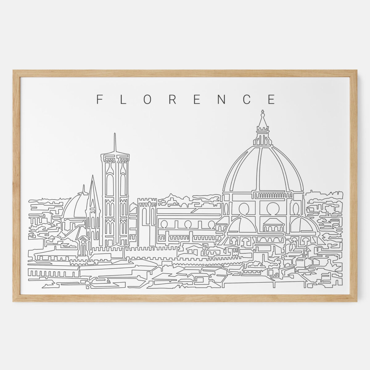Florence Italy Skyline Art Print