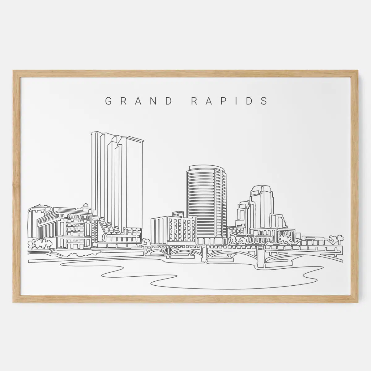 Framed Grand rapids Art print - Landscape - Main