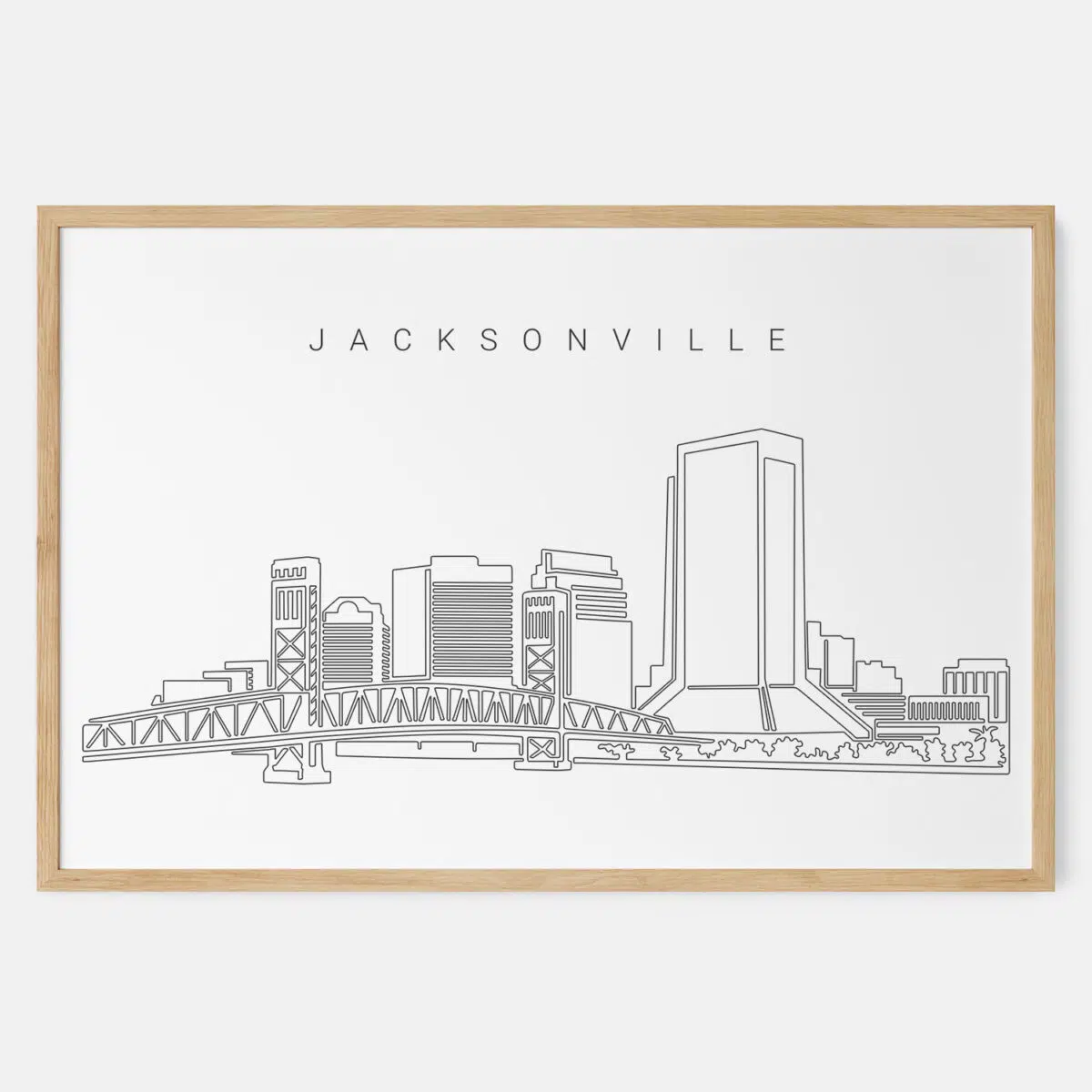 Framed Jacksonville Art print - Landscape - Main