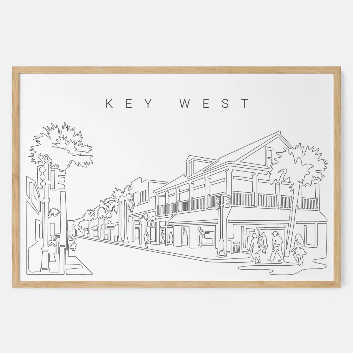 Framed Key West Art print - Landscape - Main