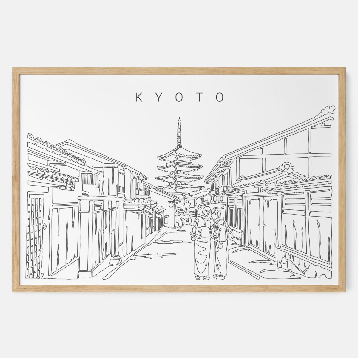 Framed Kyoto Art print - Landscape - Main