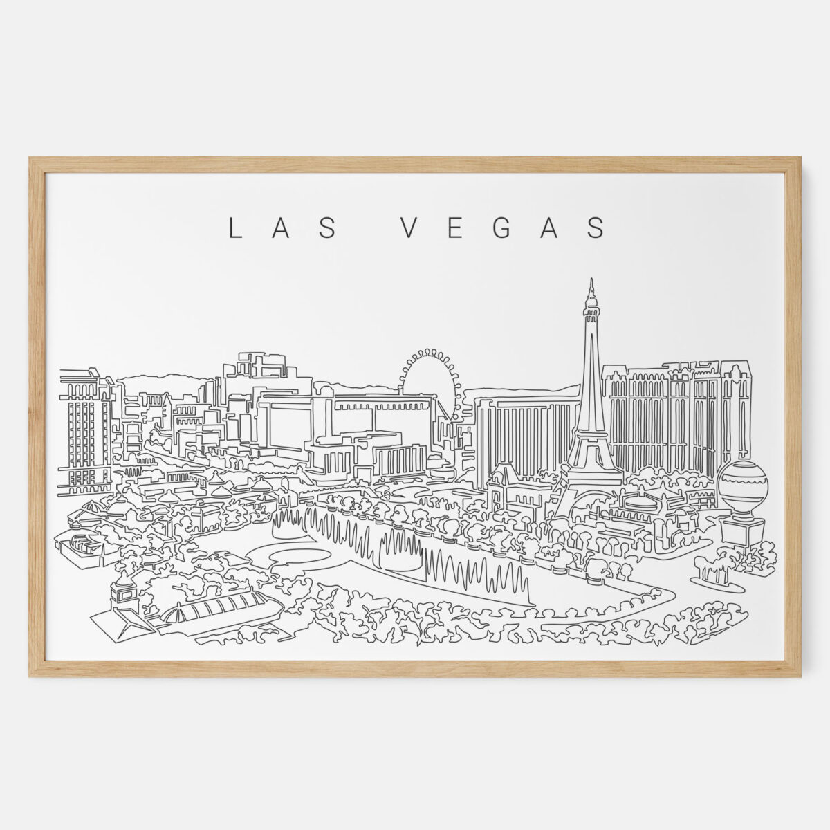 Framed Las Vegas Art print - Landscape - Main