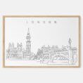 Framed London Big Ben Tower Art print - Landscape - Main