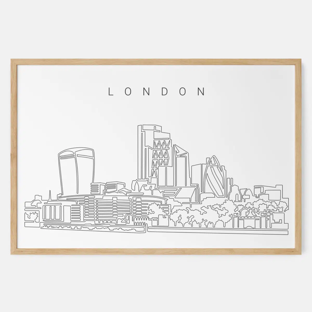 Framed London Skyline Art print - Landscape - Main