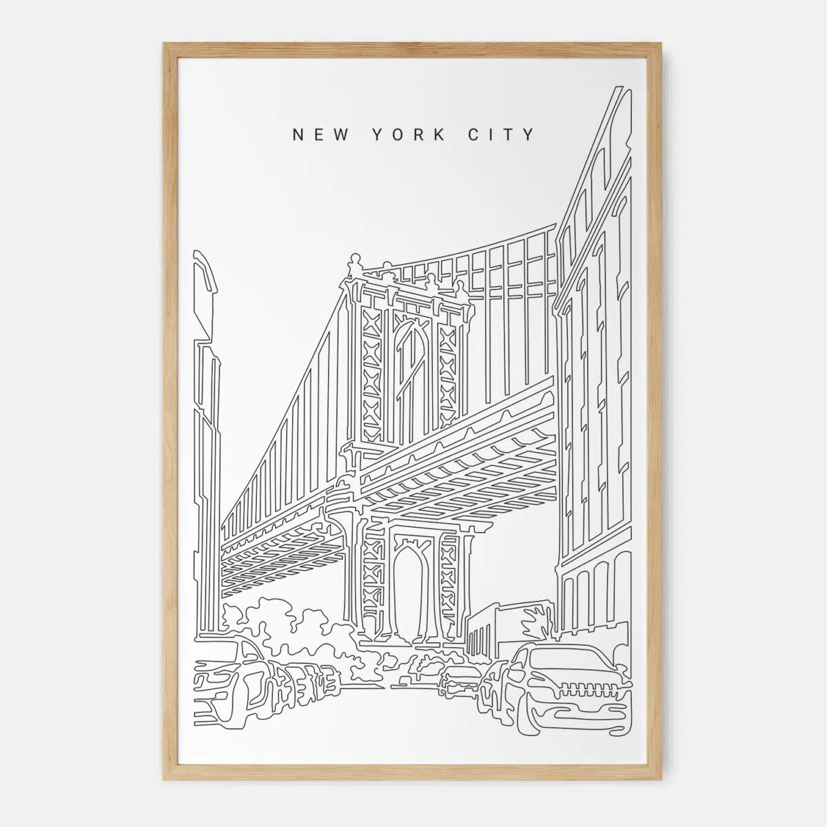 Framed Manhattan Bridge Art print - Landscape - Main