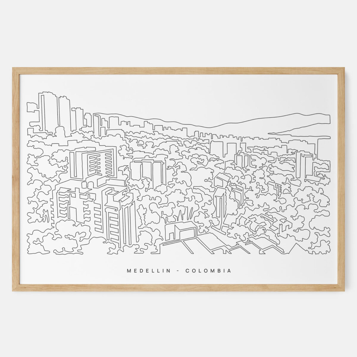 Medellin Skyline Art Print