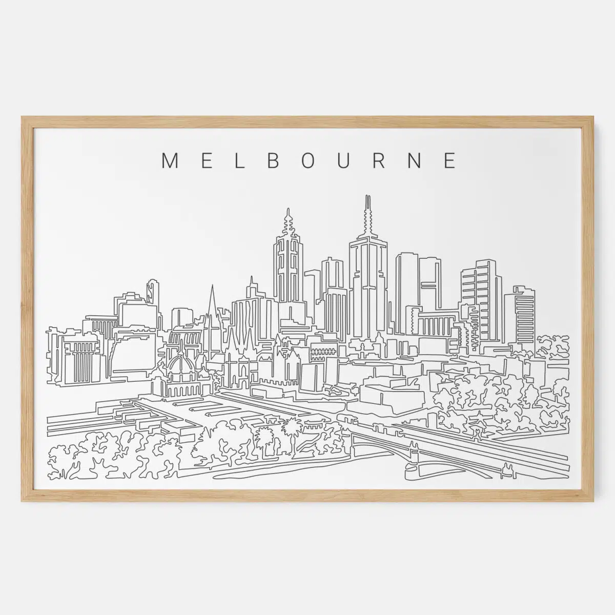 Framed Melbourne Art print - Landscape - Main