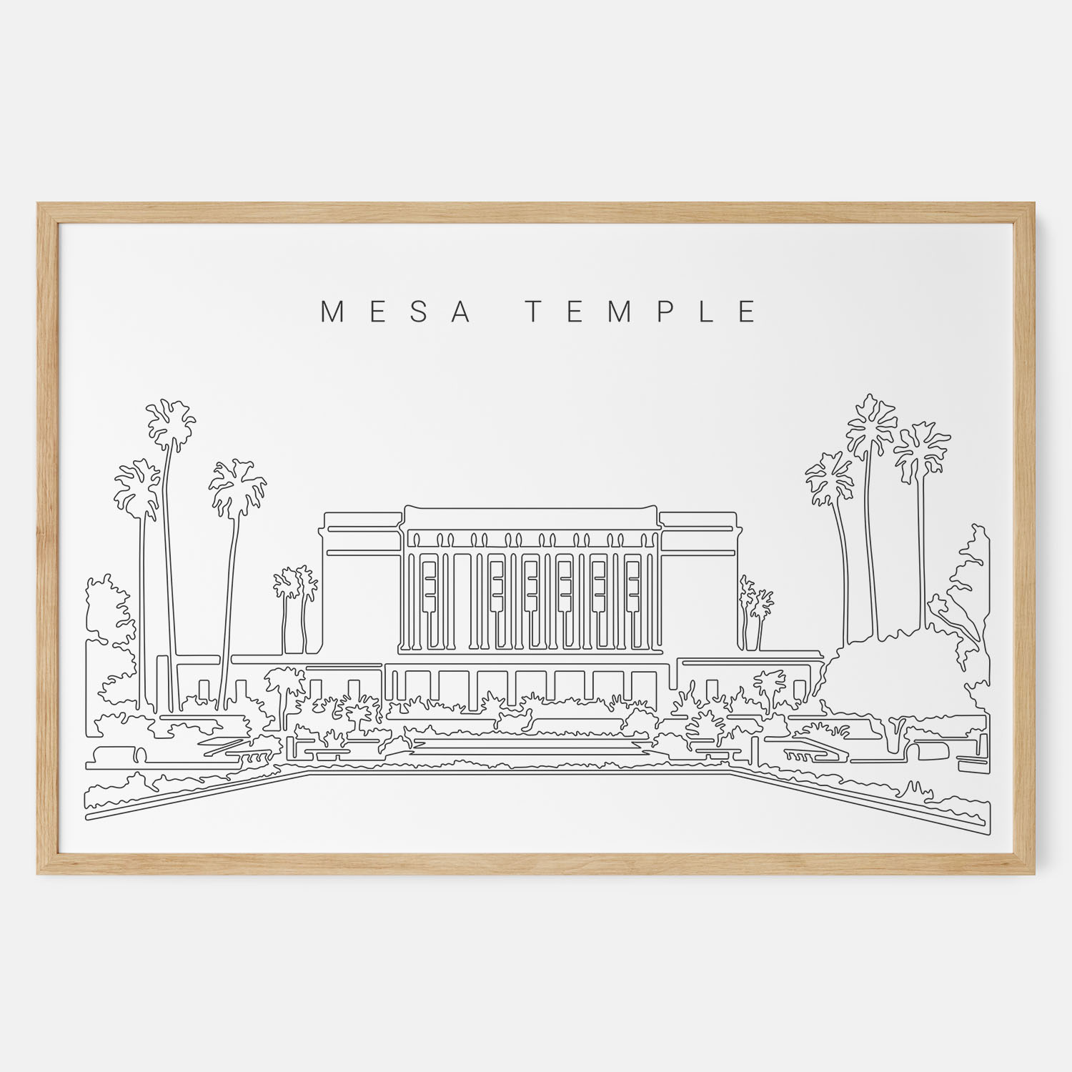 Framed Mesa temple Art print Landscape Main
