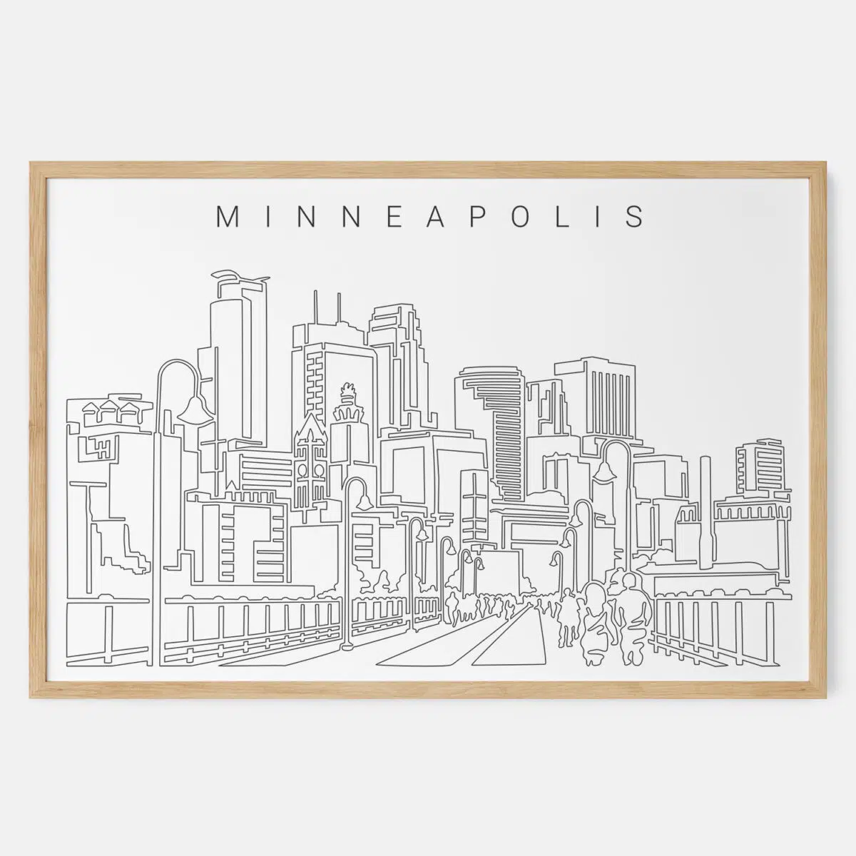 Framed Minneapolis Art print - Landscape - Main