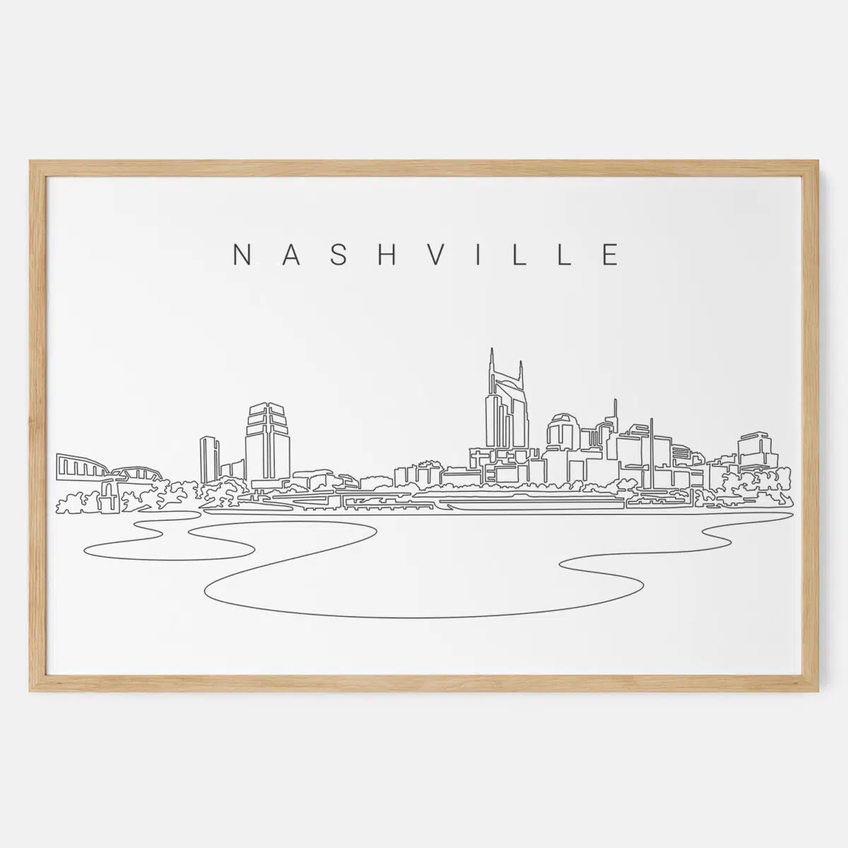Framed Nashville Art print - Landscape - Main