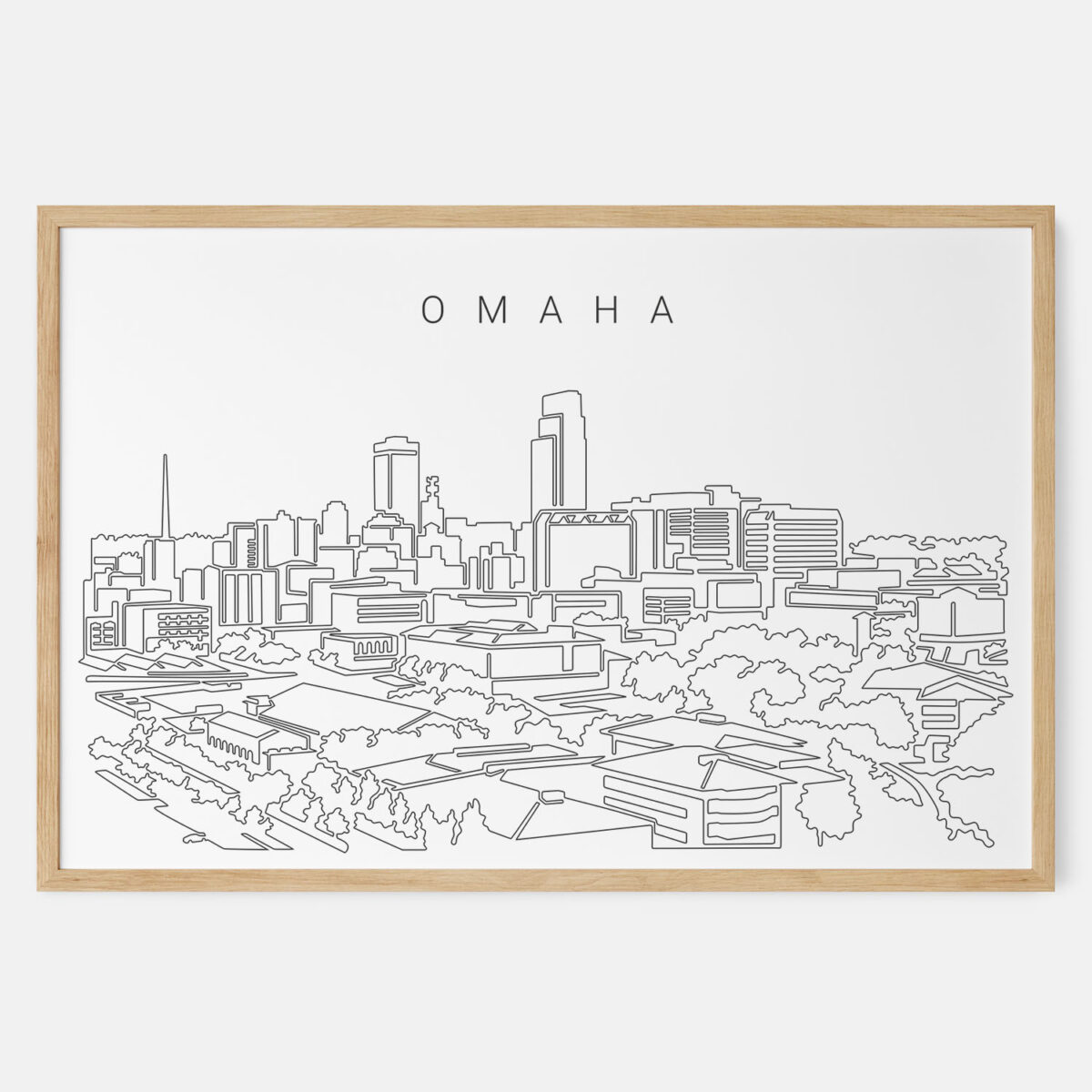 Framed Omaha Art print - Landscape - Main