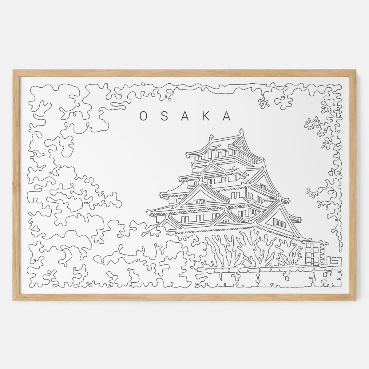 Framed Osaka Art print - Landscape - Main