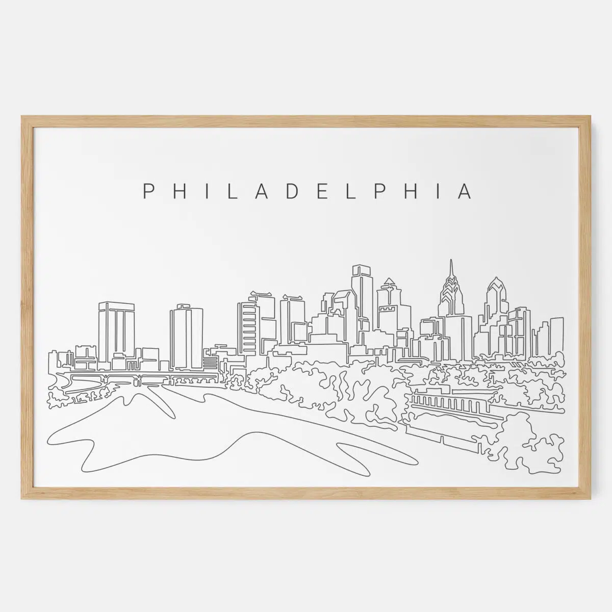 Framed Philadelphia Art print - Landscape - Main