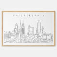 Framed Philadelphia Skyline Art print - Landscape - Main