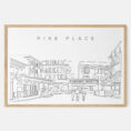 Framed Pike Place Art print - Landscape - Main