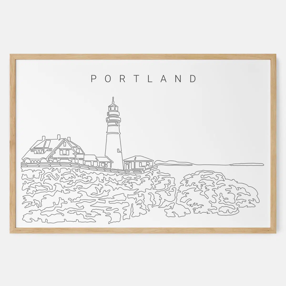 Framed Portland Maine Art print - Landscape - Main