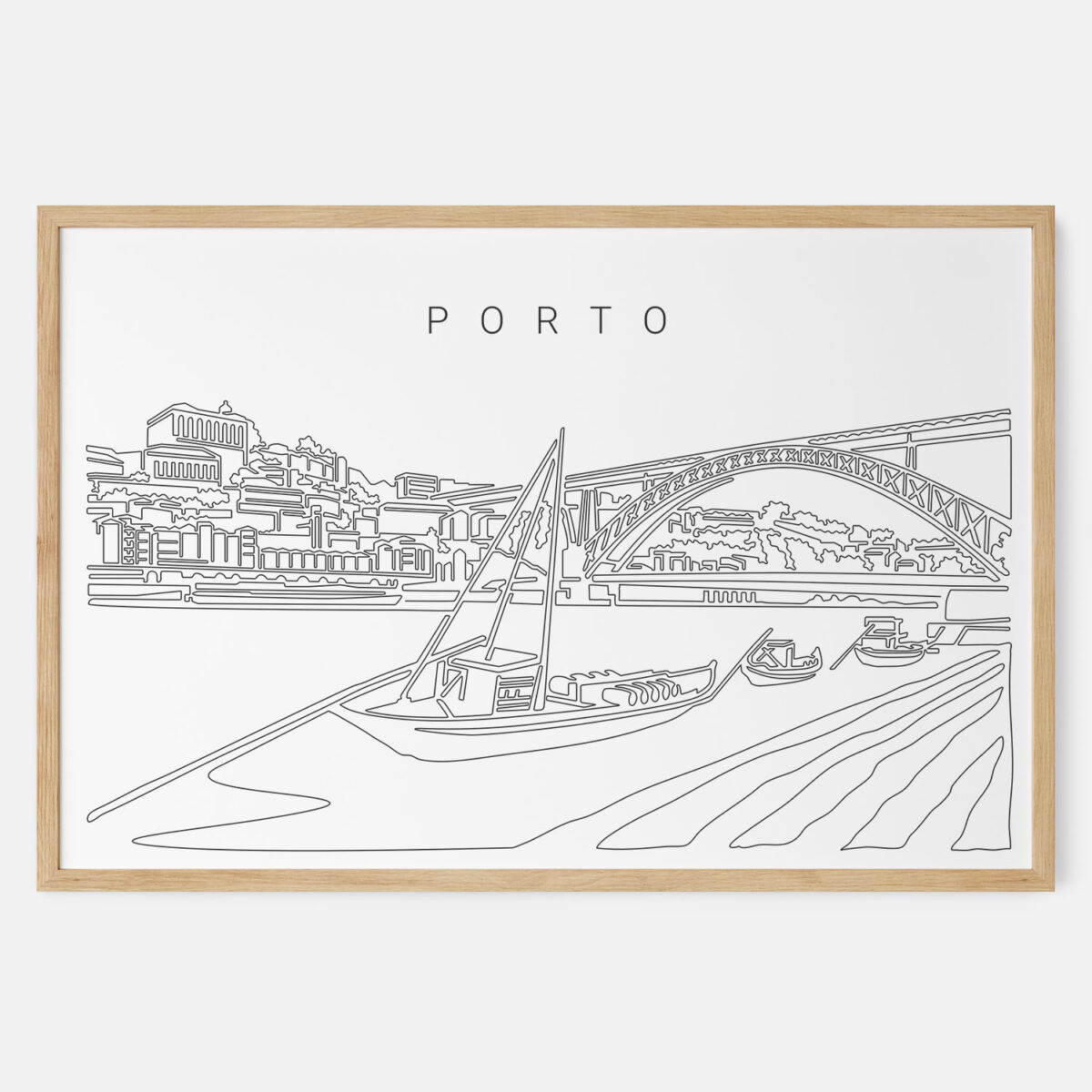 Framed Porto Dom Luis Bridge Art print - Landscape - Main