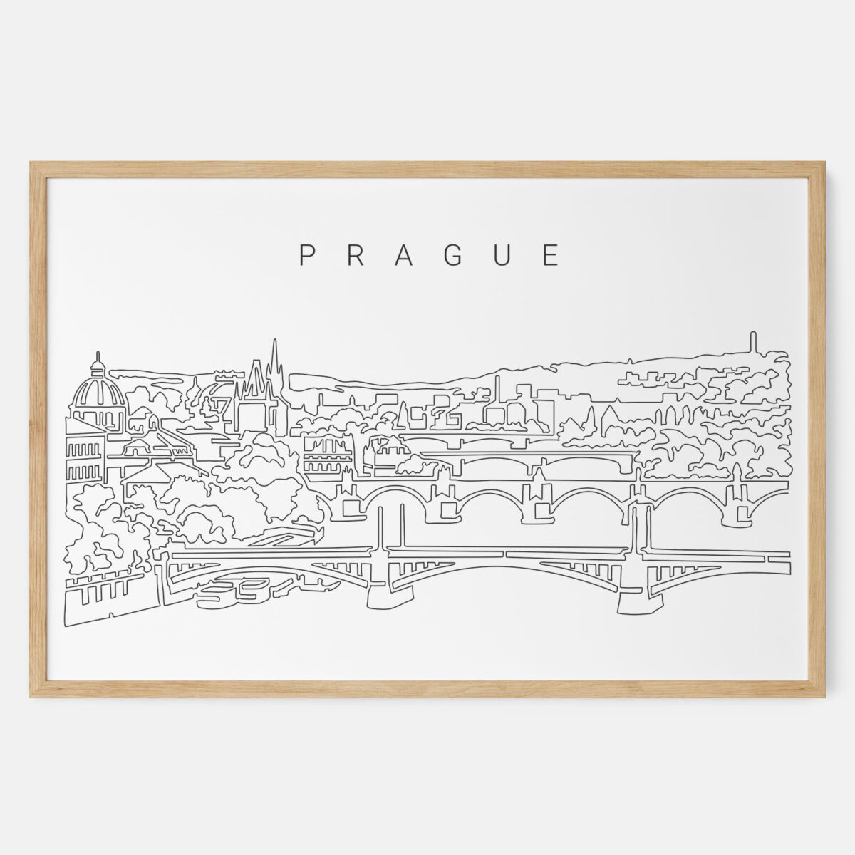 Prague Skyline Art Print