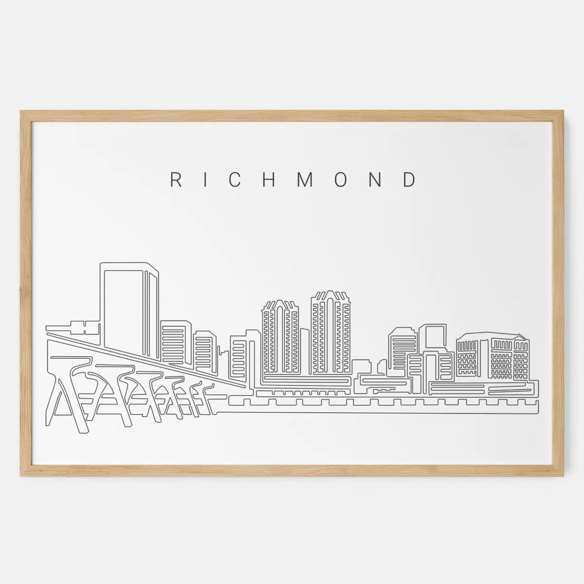 Framed Richmond VA Art print - Landscape - Main
