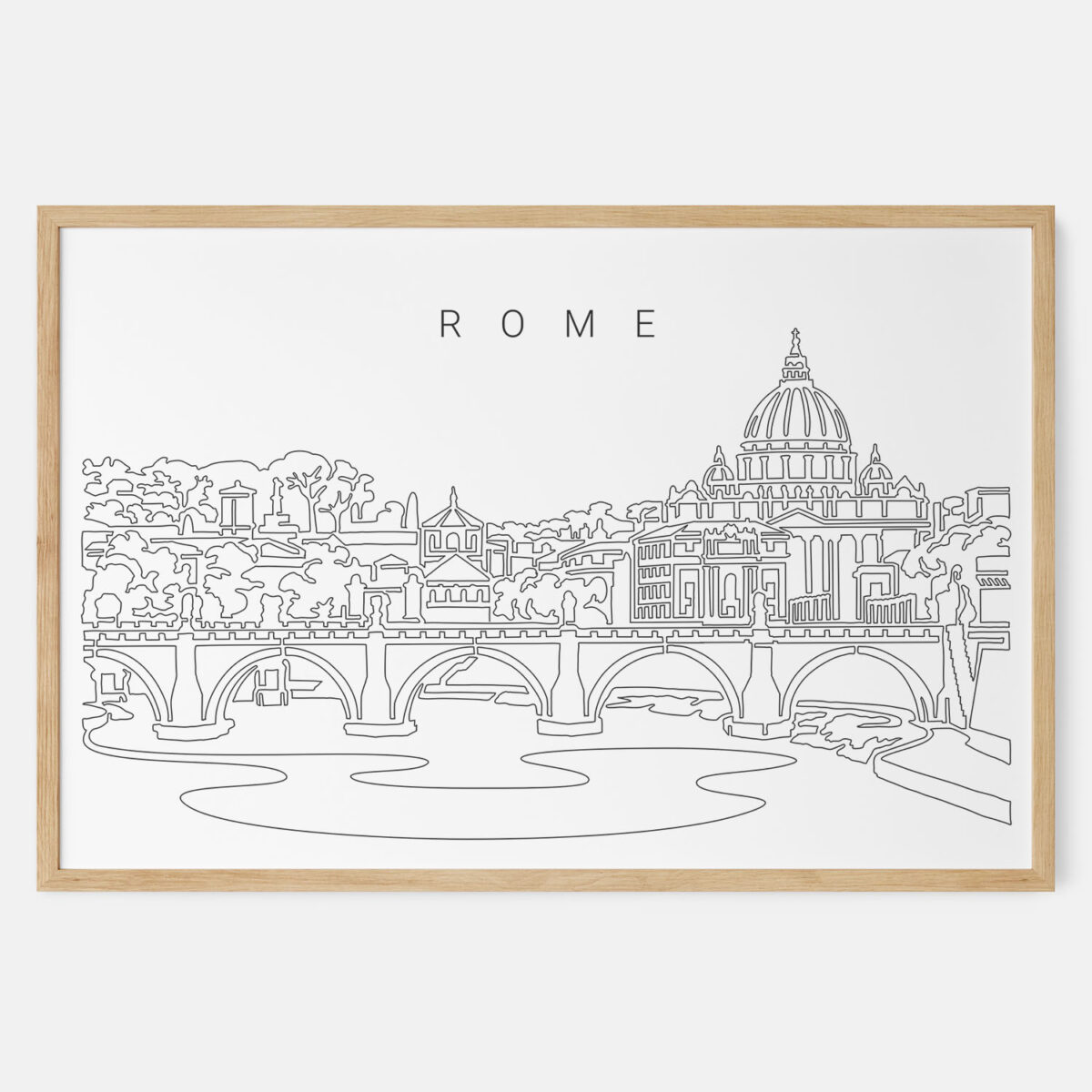 Rome Italy Skyline Art Print