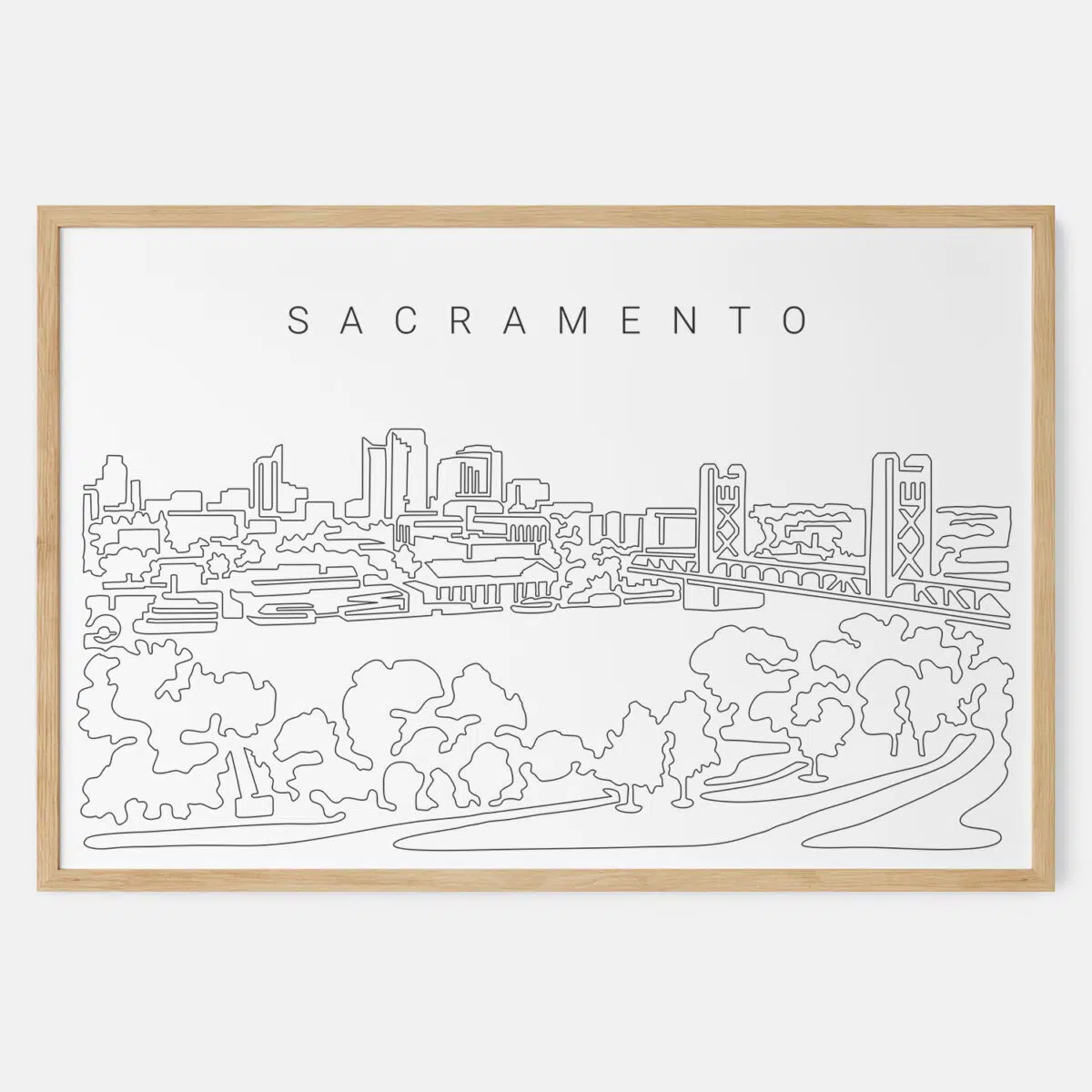 Framed Sacramento Art print - Landscape - Main