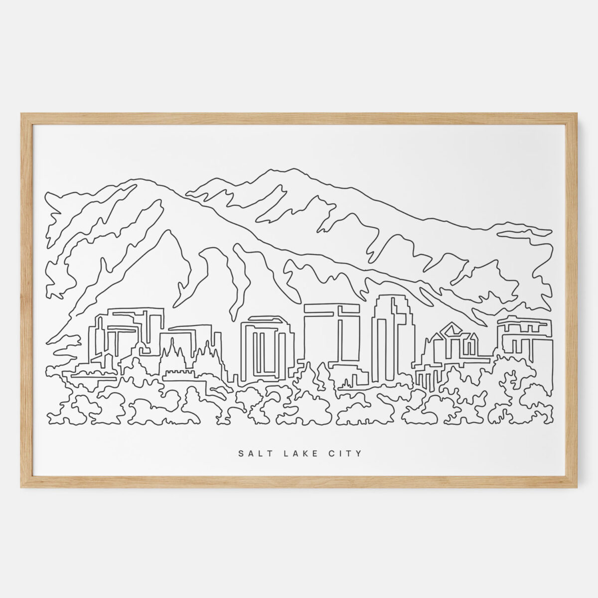 Framed Salt Lake City Art print - Landscape - Main