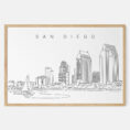 Framed San Diego Art print - Landscape - Main