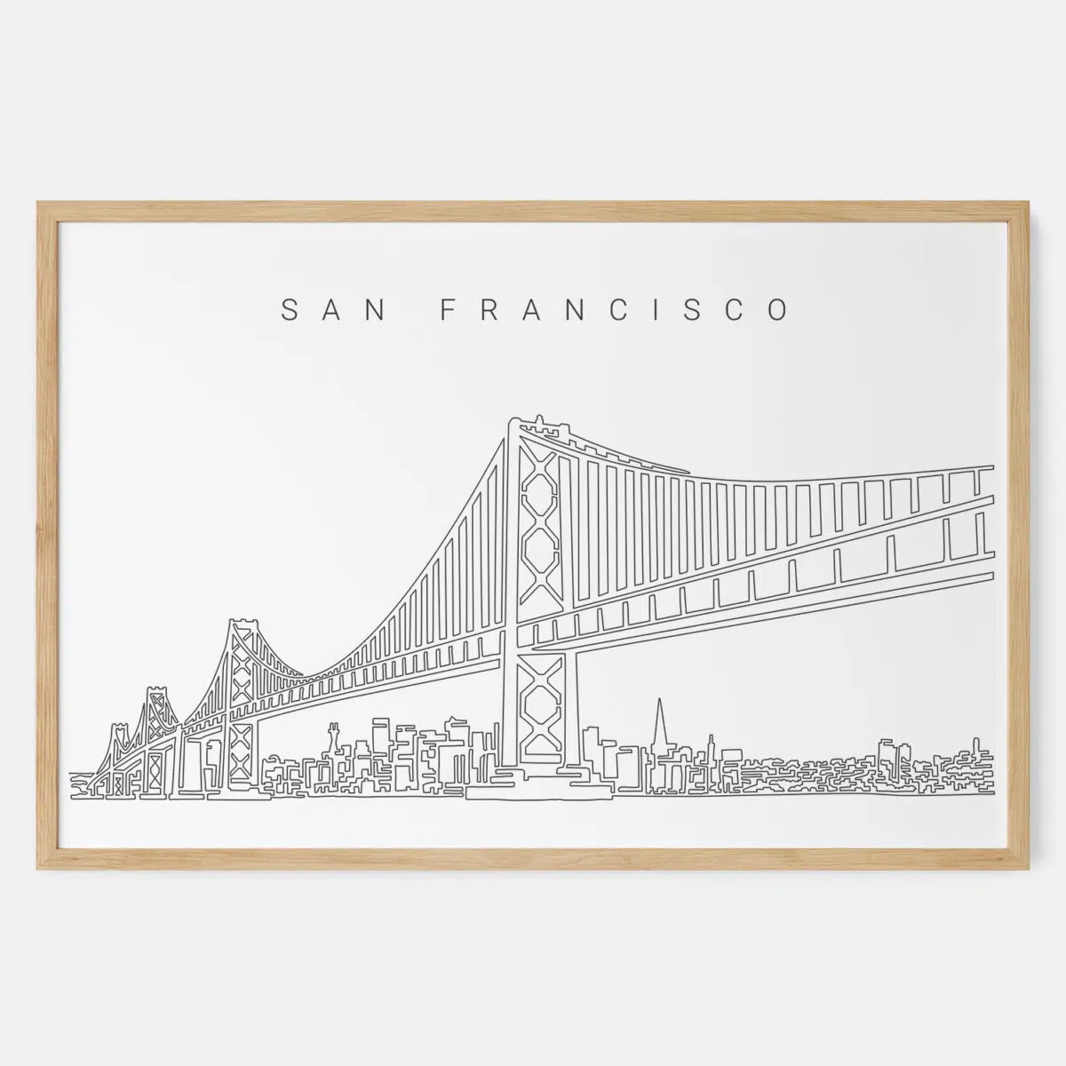 Framed San Francisco Oakland Bay Bridge Art print - Landscape - Main