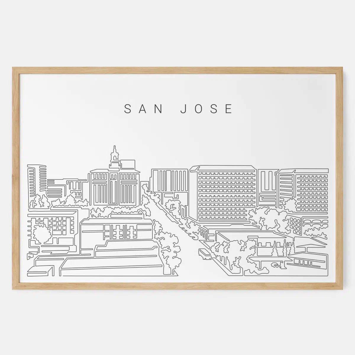 Framed San Jose Art print - Landscape - Main