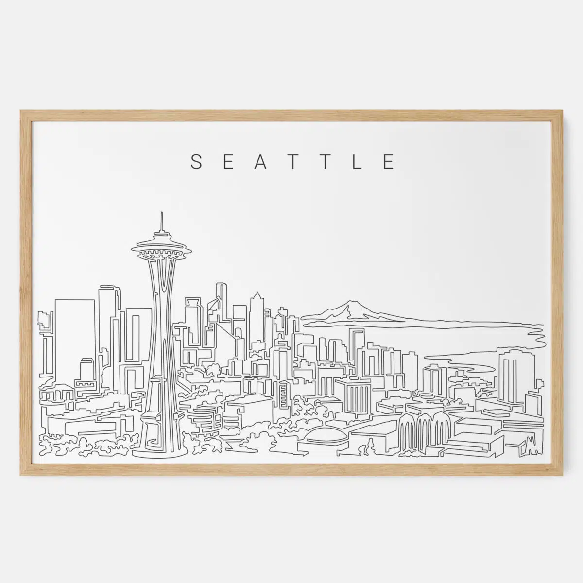 Framed Seattle Art print - Landscape - Main