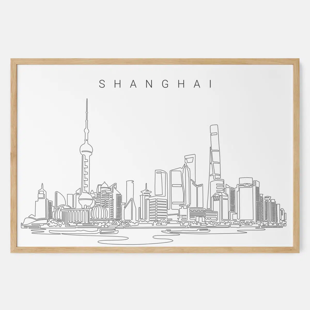 Framed Shanghai Art print - Landscape - Main