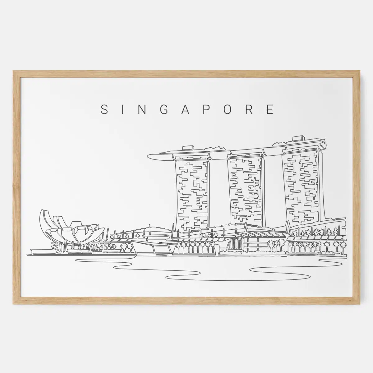 Singapore Skyline Art Print