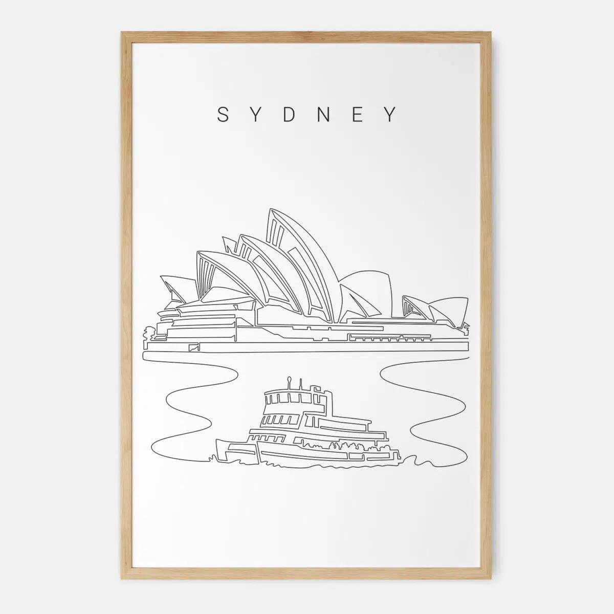 Framed Sydney Opera House Art print - Potrait - Main