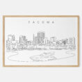 Framed Tacoma Art print - Landscape - Main