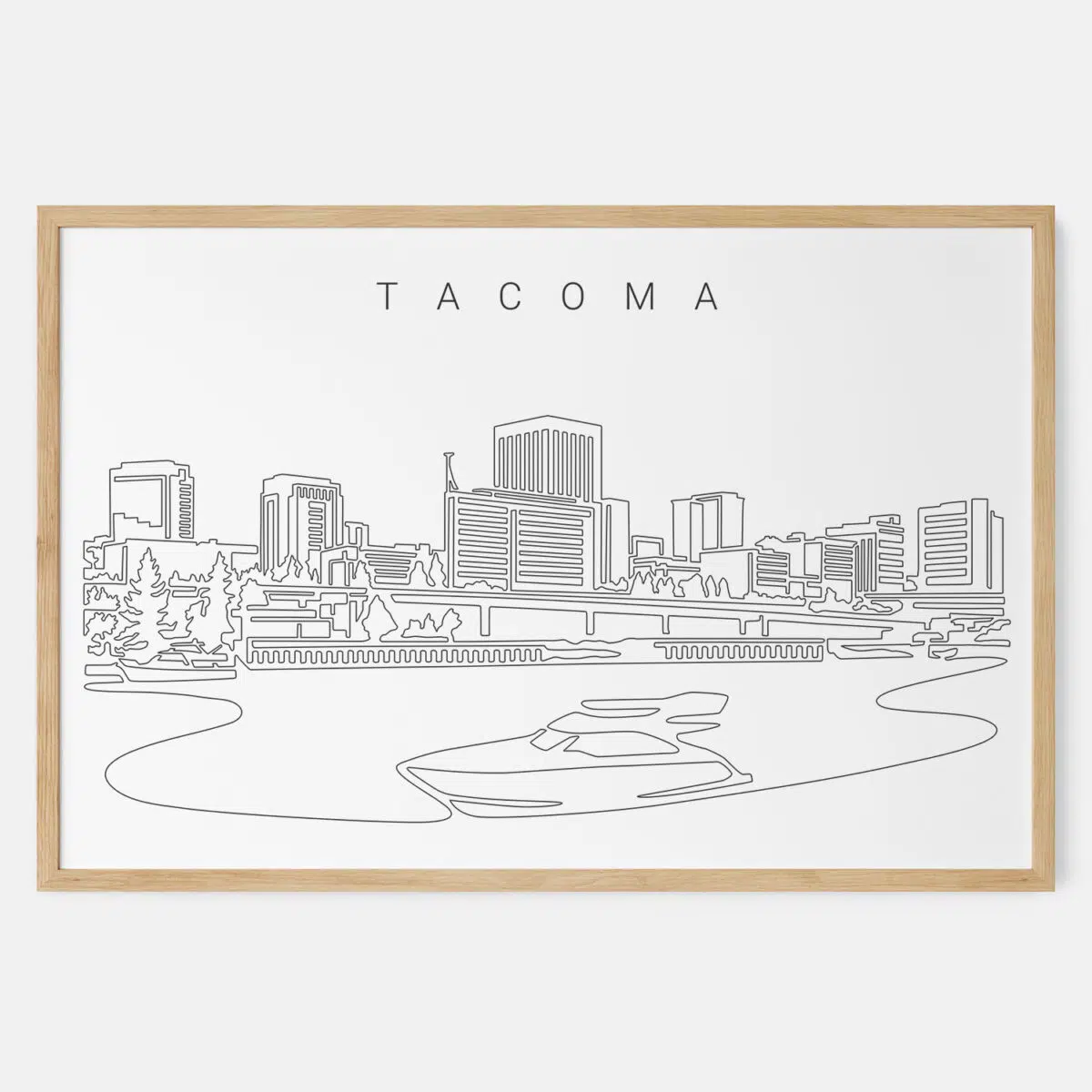Framed Tacoma Art print - Landscape - Main