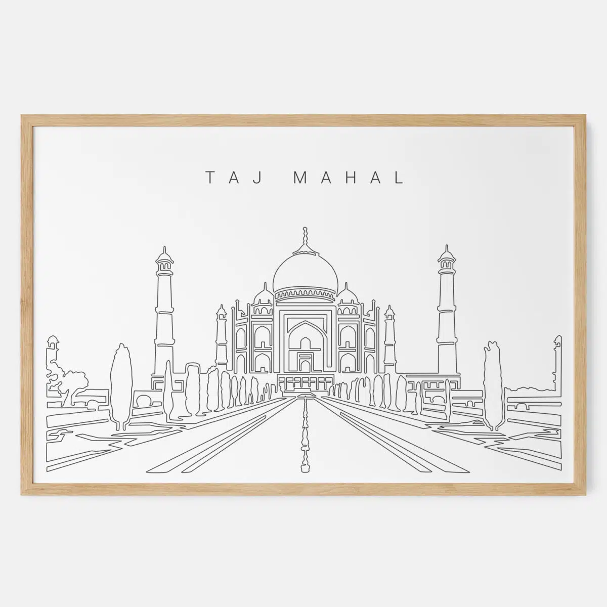 Framed Taj Mahal Art print - Landscape - Main