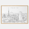 Framed Tokyo Skyline Art print - Landscape - Main