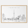 Framed Toronto Skyline Art print - Landscape - Main