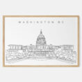 Framed Washington Capitol Art print - Landscape - Main