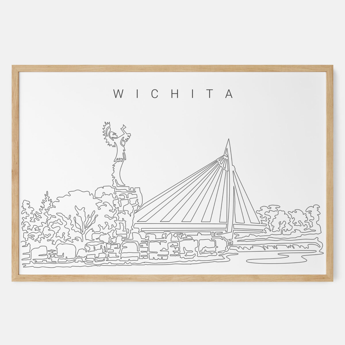 Framed Wichita Art print - Landscape - Main