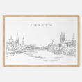 Framed Zurich Art print - Landscape - Main