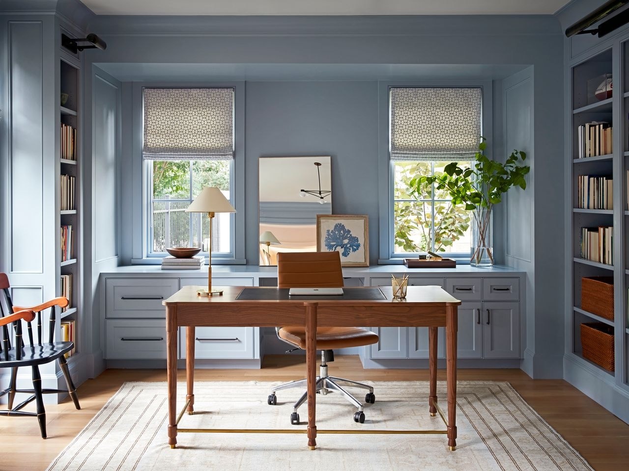 color psychology in the office workplace blue home office