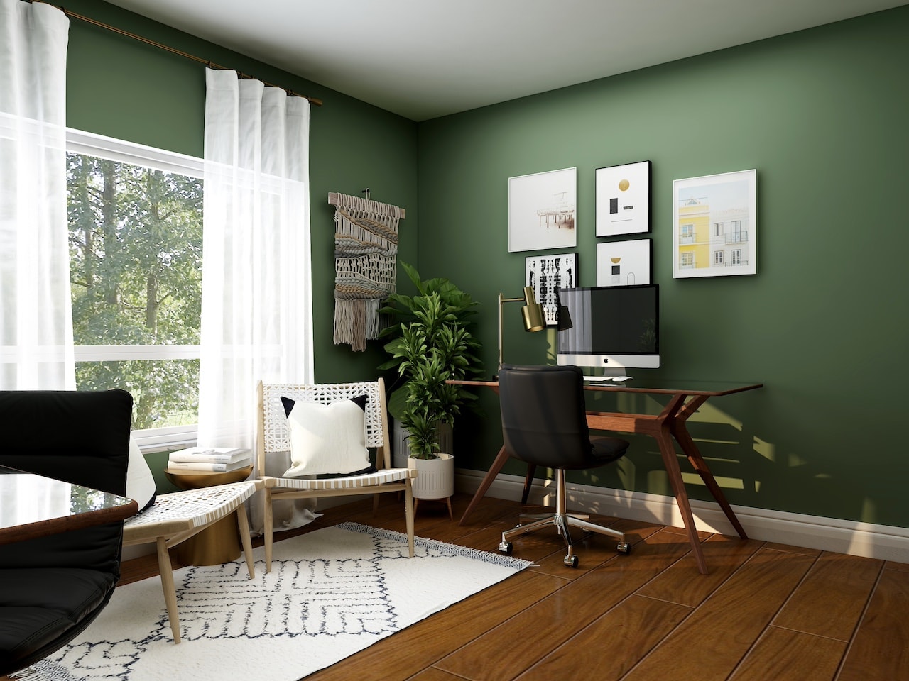 color psychology in the office workplace green home office